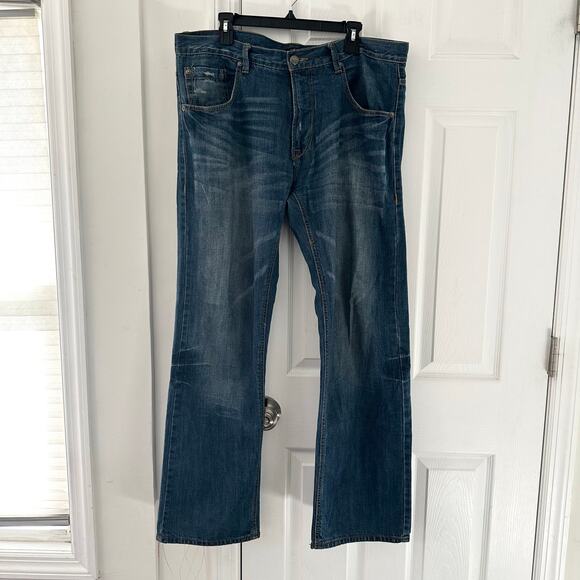 Marc Ecko Vintage Y2K Standard Embroidered Pocket Cut & Sew Skull Denim Jeans 38 - Picture 3 of 11